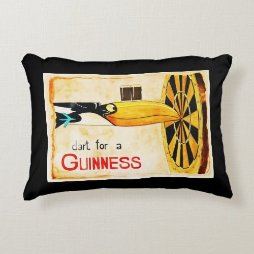 cushion posts Irish beer GUINNESS painted
