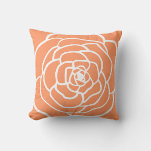 CUSHION simple modern rose silhouette apricot