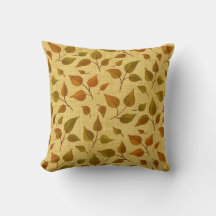 Cushion With Autumn Leaves