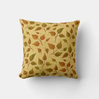 Cushion With Autumn Leaves