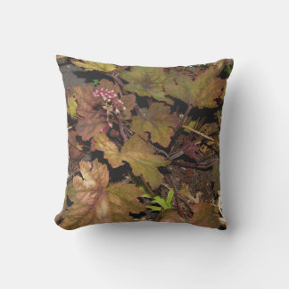 cushion with leaves
