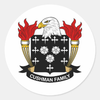 Cushman Family Crest Classic Round Sticker