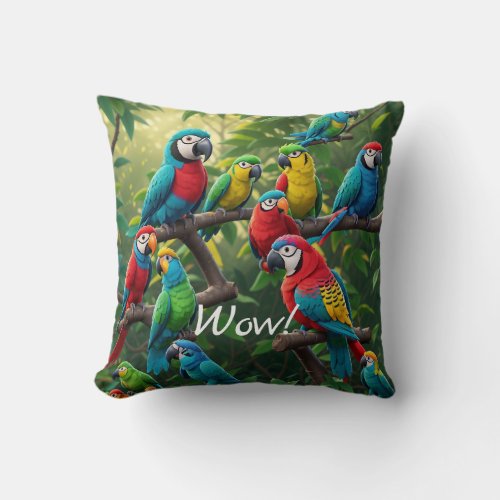 cusion with vibrant design throw pillow