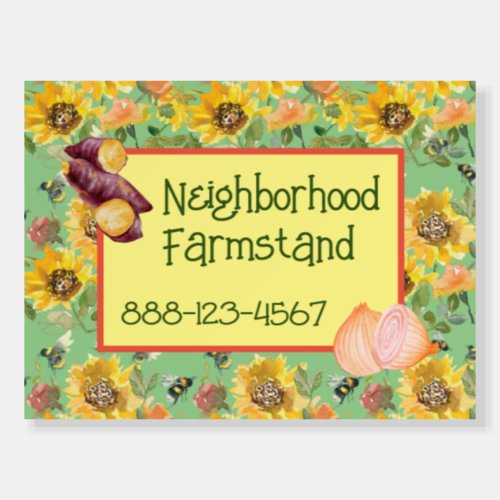 Cusomizable Farmers Market Signage Foam Board