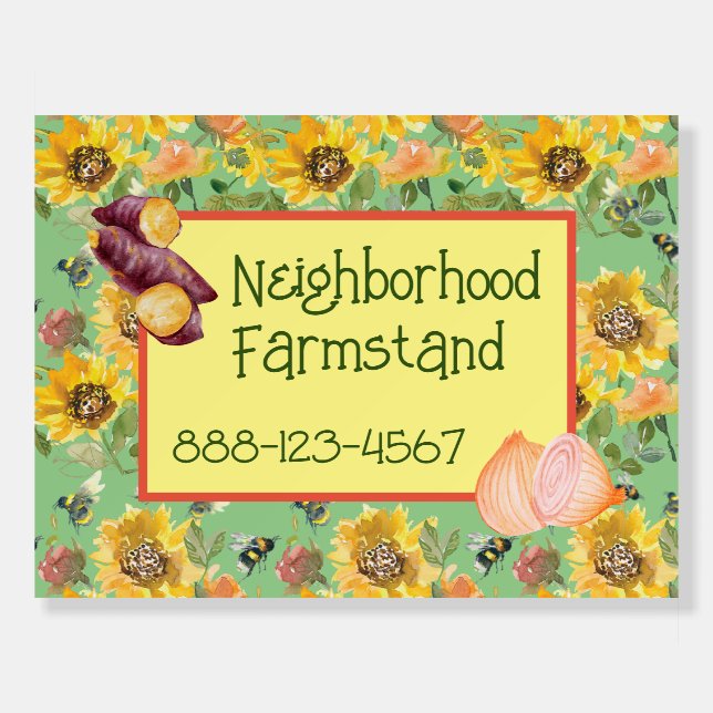 Cusomizable Farmers Market Signage Foam Board (Front)