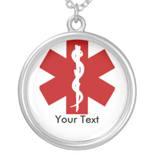 Cusomizable Medical ID Alert Necklace