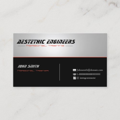 Cusomizable Personal Trainer Business Card