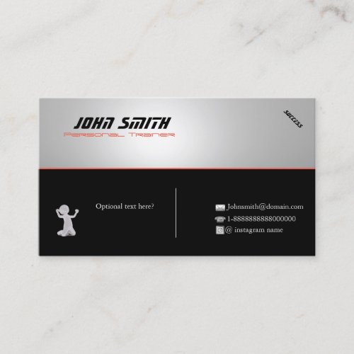 Cusomizable Personal Trainer Business Card