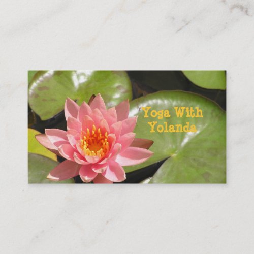 Business Card, " Salmon-Pink Lotus Blossom"