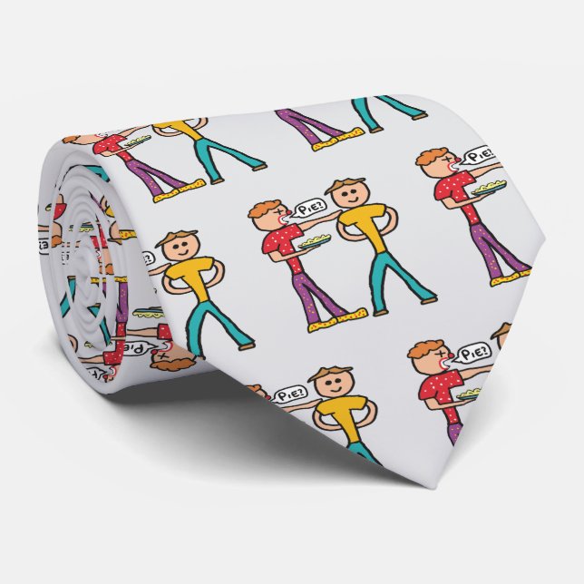 Custard Pie In The Face Neck Tie (Rolled)
