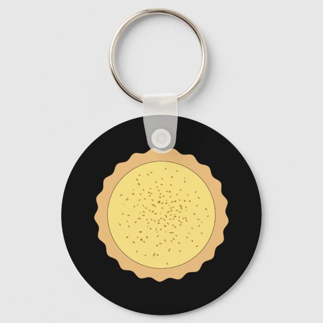 Custard Tart Pie. Keychain (Front)