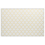 Custard Yellow Moroccan Trellis Pattern Fabric