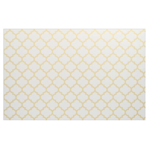 Custard Yellow Moroccan Trellis Pattern Fabric