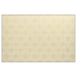Custard Yellow Moroccan Trellis Pattern Fabric 02