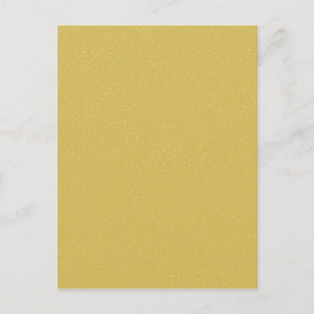 Custard YELLOW with fine faux Glitter Postcard (Front)