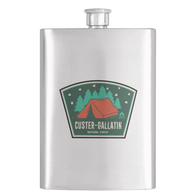 Custer-Gallatin National Forest Camping Flask (Front)