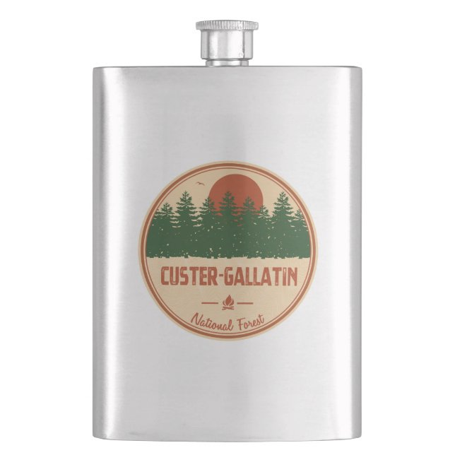 Custer-Gallatin National Forest Flask (Front)