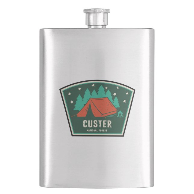 Custer National Forest Camping Flask (Front)