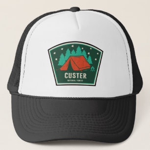 Custer National Forest Camping Trucker Hat