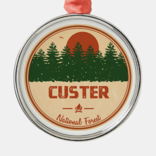 Custer National Forest Metal Ornament