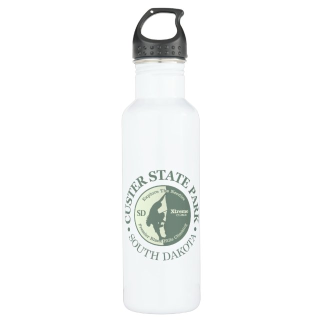Custer State Park (CLB) Stainless Steel Water Bottle (Front)