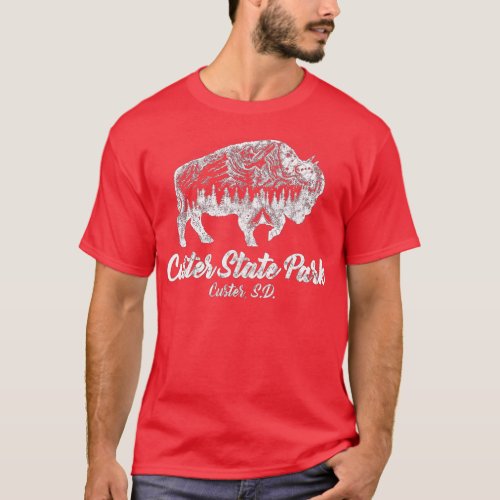 Custer State Park  for Bison Lovers South Dakota  T_Shirt