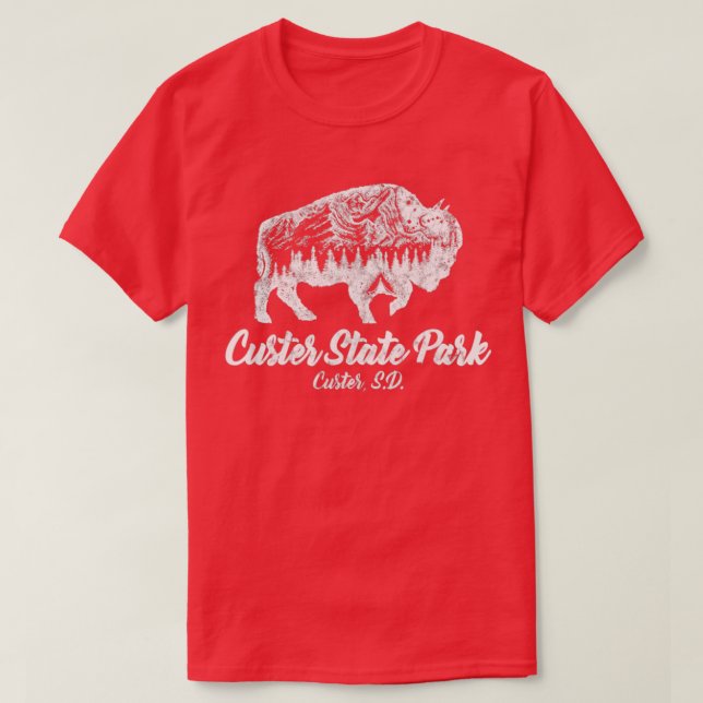 Custer State Park for Bison Lovers South Dakota  T-Shirt (Design Front)