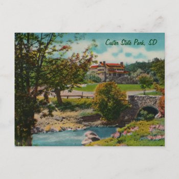 Custer State Park Game Lodge Postcard by vintageamerican at Zazzle