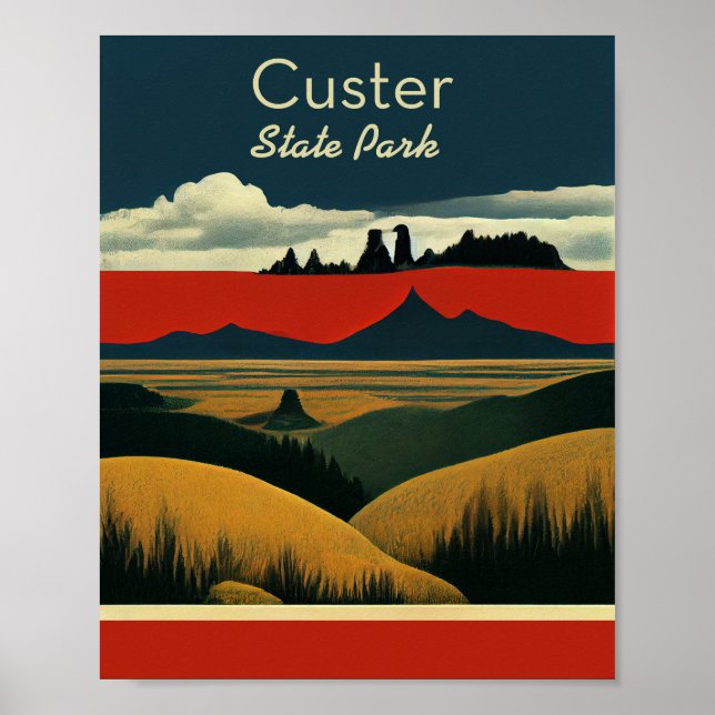 Custer State Park Minimalist Poster (Front)