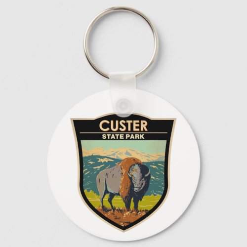 Custer State Park South Dakota American Bison  Keychain