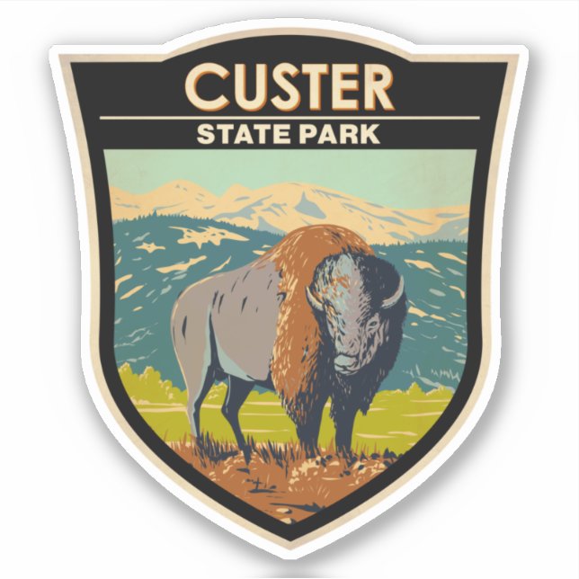 Custer State Park South Dakota American Bison Sticker (Front)