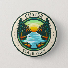Custer State Park South Dakota Badge  Button