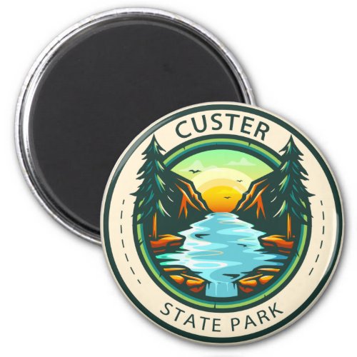 Custer State Park South Dakota Badge Magnet