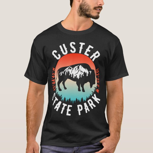 Custer State Park, South Dakota, Bison Lovers  T-Shirt (Front)