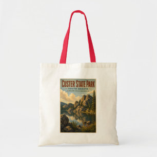 Custer State Park South Dakota Illustration Travel Tote Bag