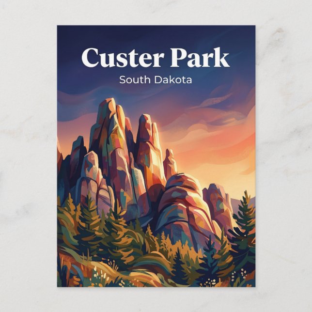 Custer State Park South Dakota Postcard (Front)