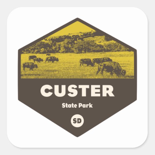 Custer State Park South Dakota Square Sticker