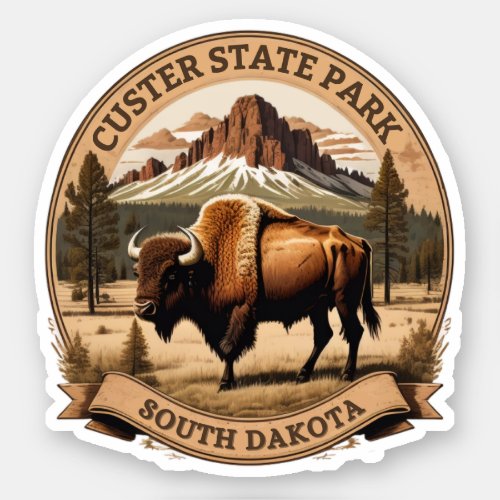 custer state park south dakota sticker