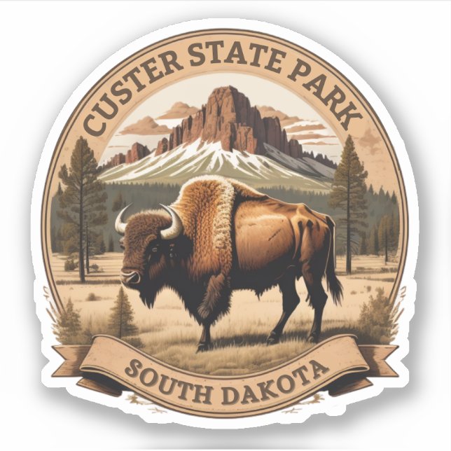 custer state park south dakota sticker (Front)