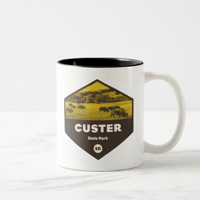 Custer State Park South Dakota Two-Tone Coffee Mug (Right)