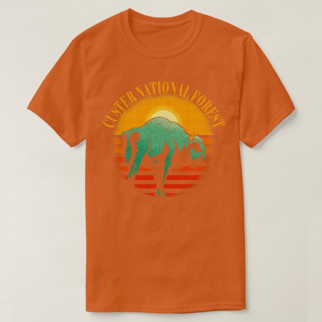 Custer US National Forest Montana South Dakota T-Shirt (Design Front)