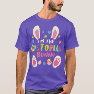 Custodian Easter Matching Family Party Bunny Face  T-Shirt