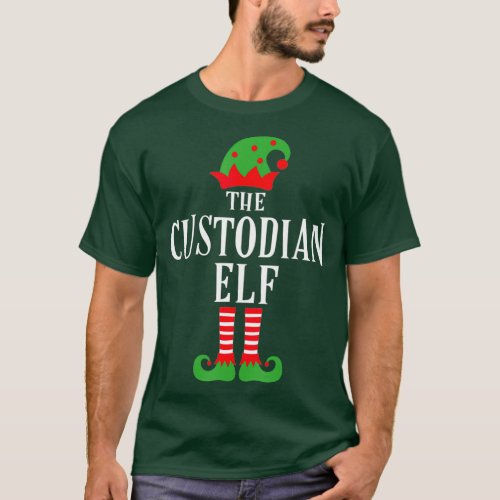 Custodian Elf Family Matching Group Christmas T_Shirt