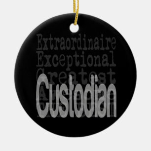 Custodian Extraordinaire Ceramic Ornament