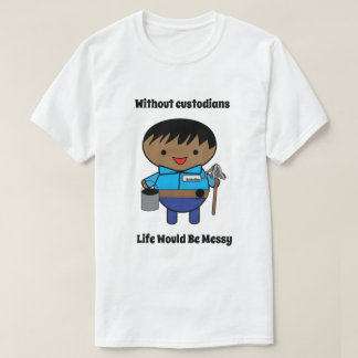 Custodian Janitor Black Funny Personalize T-Shirt