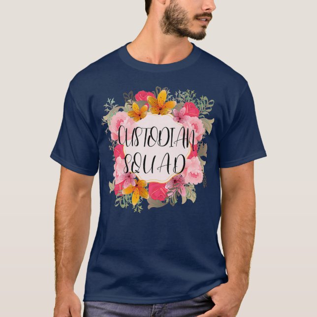 Custodian Squad Appreciation Teacher Women T-Shirt (Front)