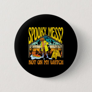 Custodian Squad Back To School Janitor Custodian H Button