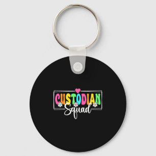 Custodian Squad Back To School Teachers Students Keychain