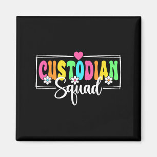 Custodian Squad Back To School Teachers Students Magnet