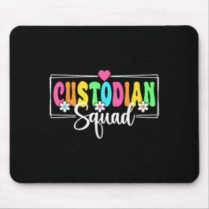 Custodian Squad Back To School Teachers Students Mouse Pad